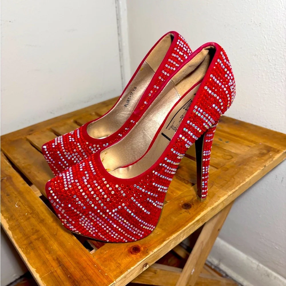Desire by Jacobies Studded Stiletto Platform Heels